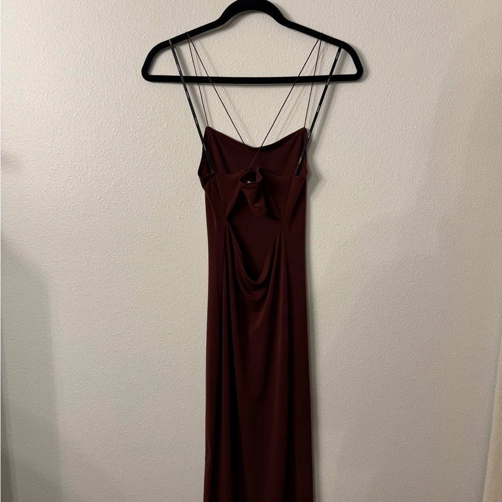 Elegant Brown Evening Dress